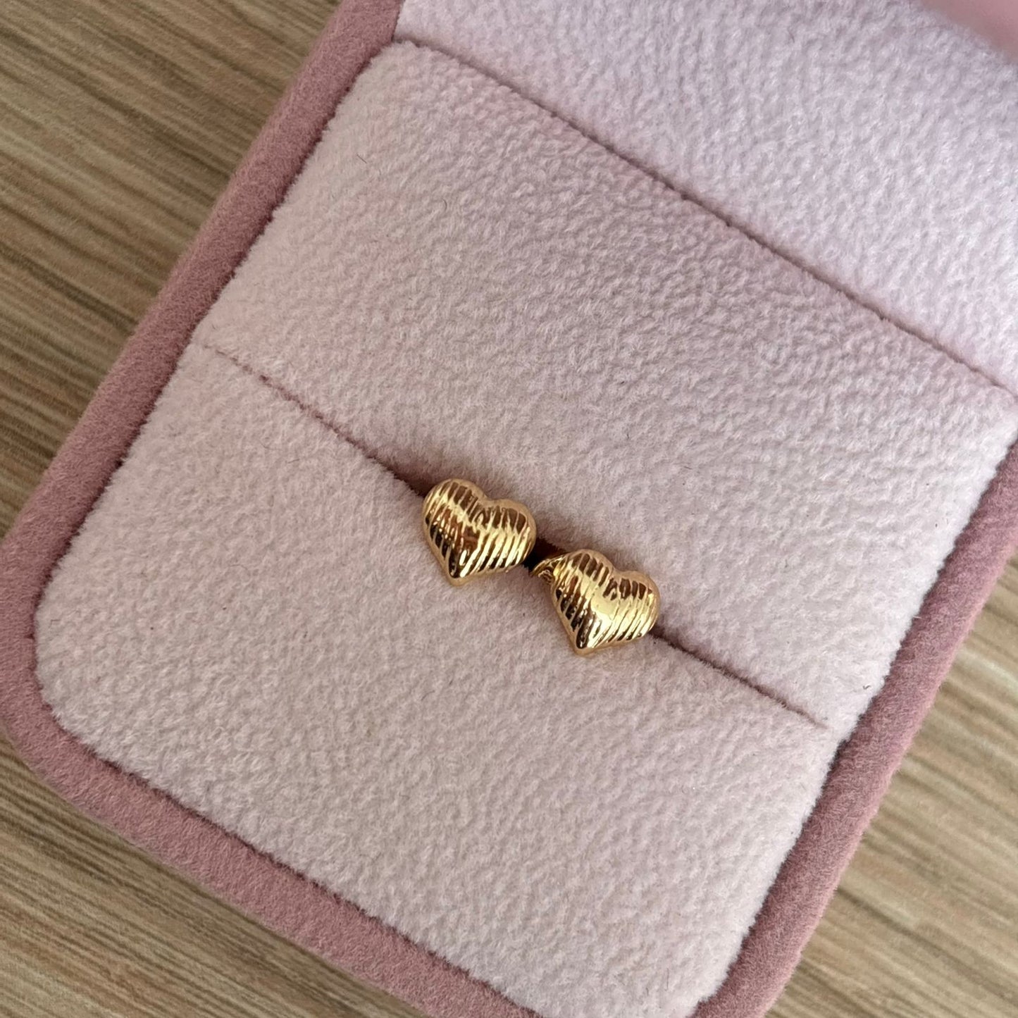 TOPOS CORAZON RAYADOS ORO AMARILLO COL 18K - 0,6GR