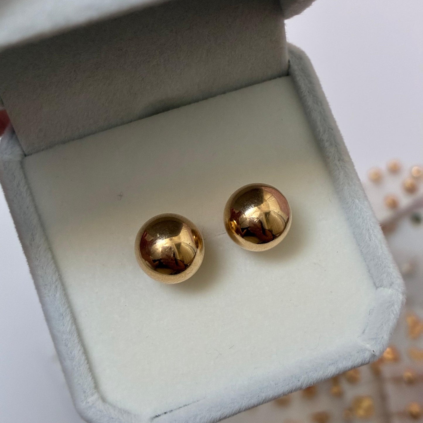 TOPOS BOLA LISA 10MM ORO AMARILLO COL 18K - 1,47GR