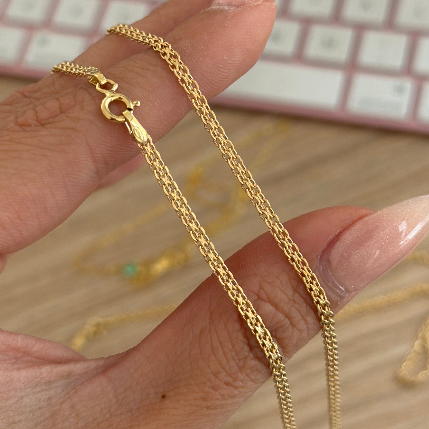 CADENA CHINA UN CARRIL 2.3MM ORO AMARILLO ITALY 18K 60CM - 3,32GR