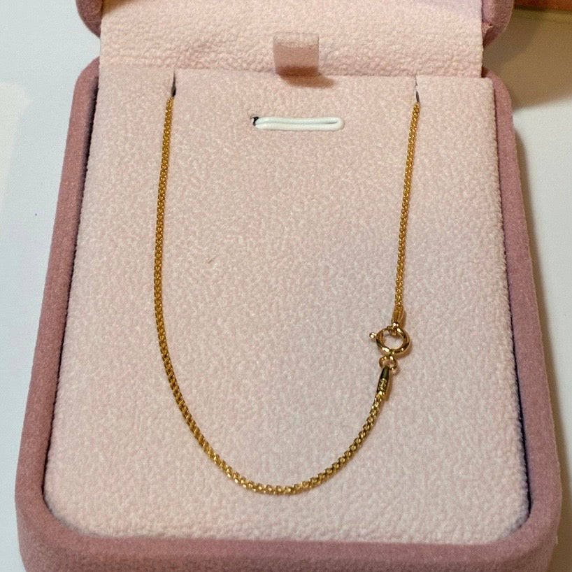MINI CHINA CHAIN 1.2MM YELLOW GOLD ITALY 18K 45CM - 1.47GR