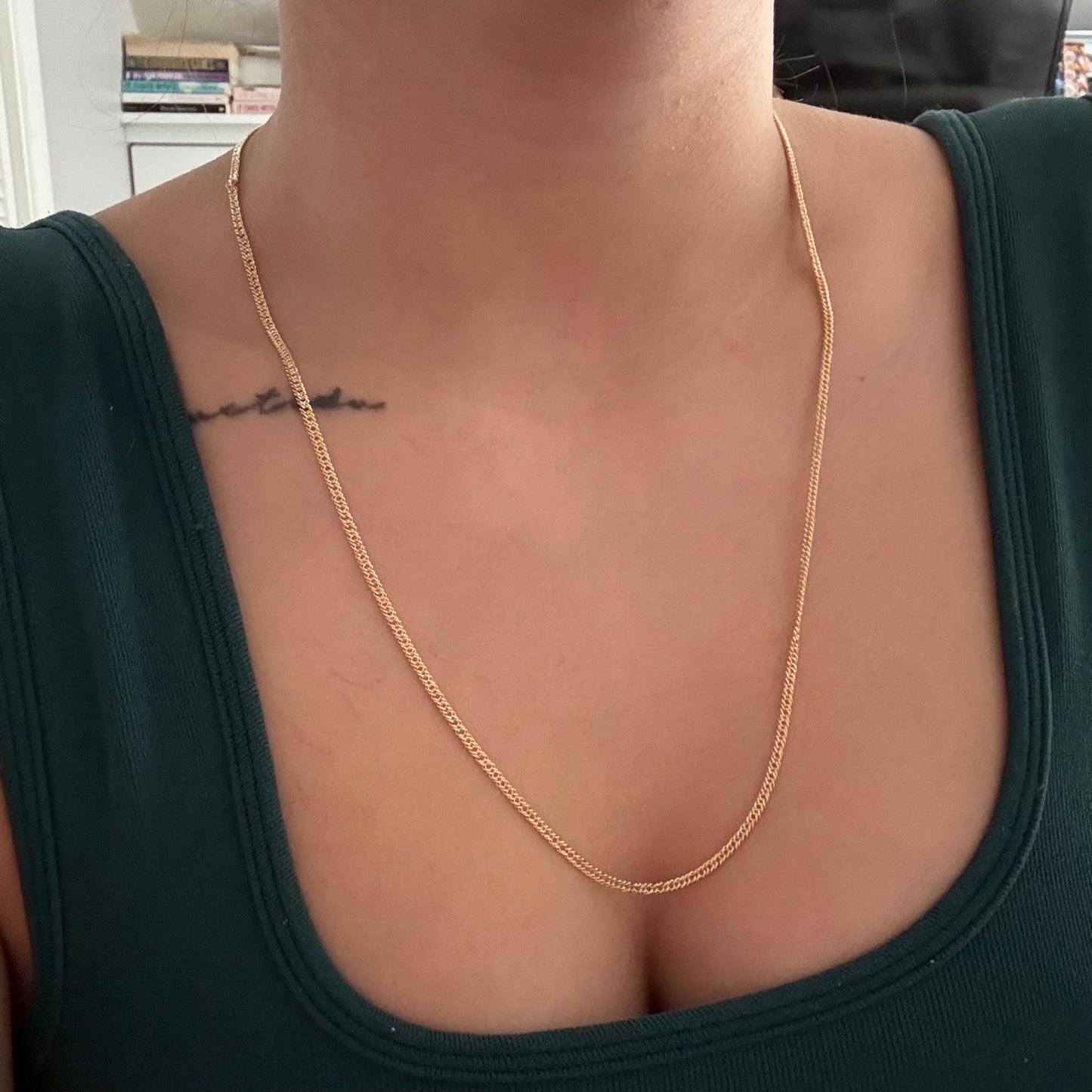 CADENA DOBLE CUBANA BARBADA 1.5MM ORO AMARILLO ITALY 18K - 60CM 3,74GR