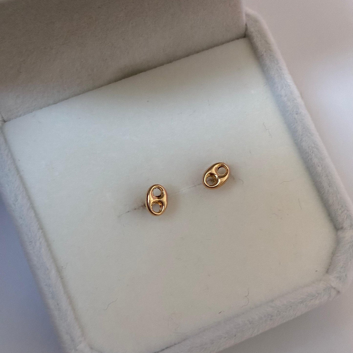 TOPOS GRANO DE CAFE LISOS 4MM ORO AMARILLO COL 18K - 0,45GR