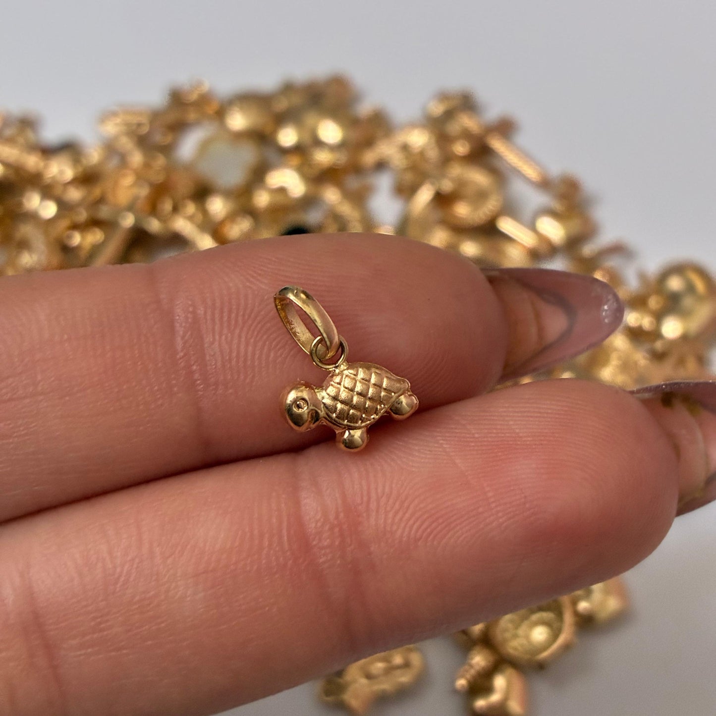 DIJE TORTUGA LISO 1CM ORO AMARILLO COL 18K - 0,3GR