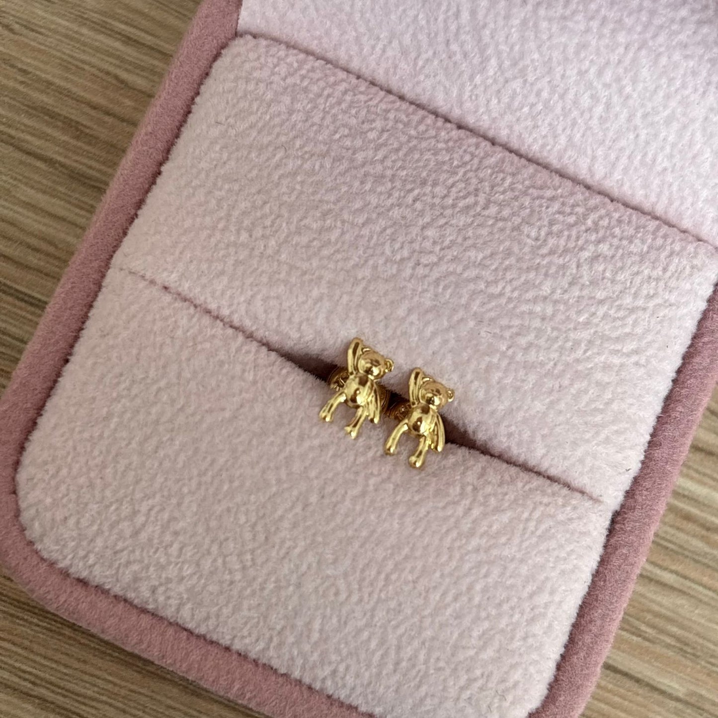 BEAR STUDS FREEHAND YELLOW GOLD 18K - 0.63GR