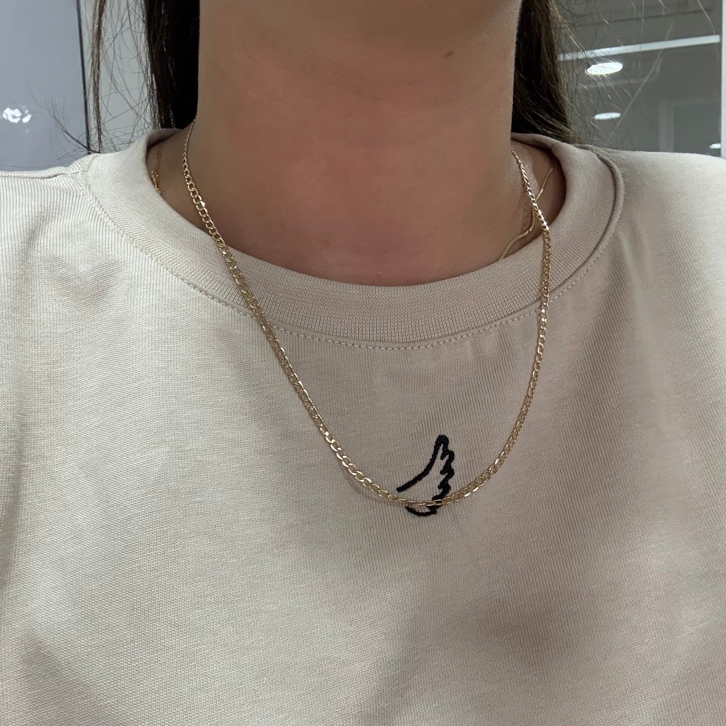 2.8MM CUBAN CHAIN 18K ITALIAN YELLOW GOLD - 50CM 2.6GR