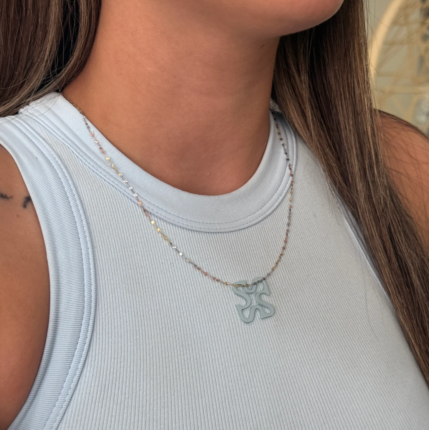 THREE GOLDEN DIAMOND CRYSPETA CHAIN ITALY CT - 50CM 1.0GR