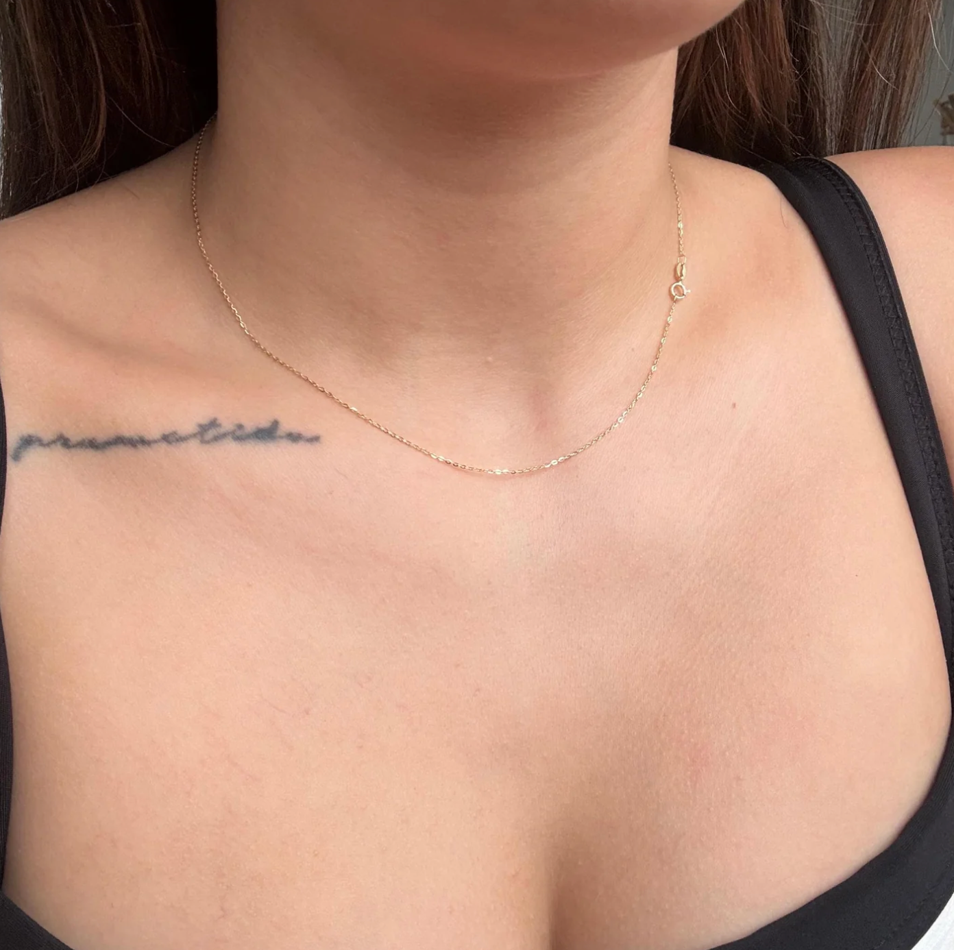 ITALY 18K YELLOW GOLD MINI ROLON CHAIN 45CM - 1.1GR