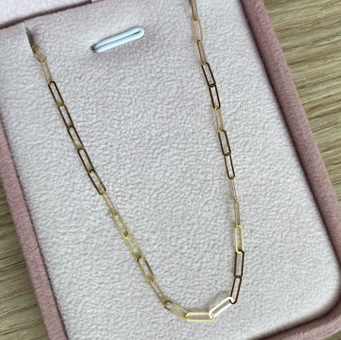 1.2MM DIAMOND-CUT MINI CLIP CHAIN YELLOW GOLD ITALY 18K 45CM - 0.75GR