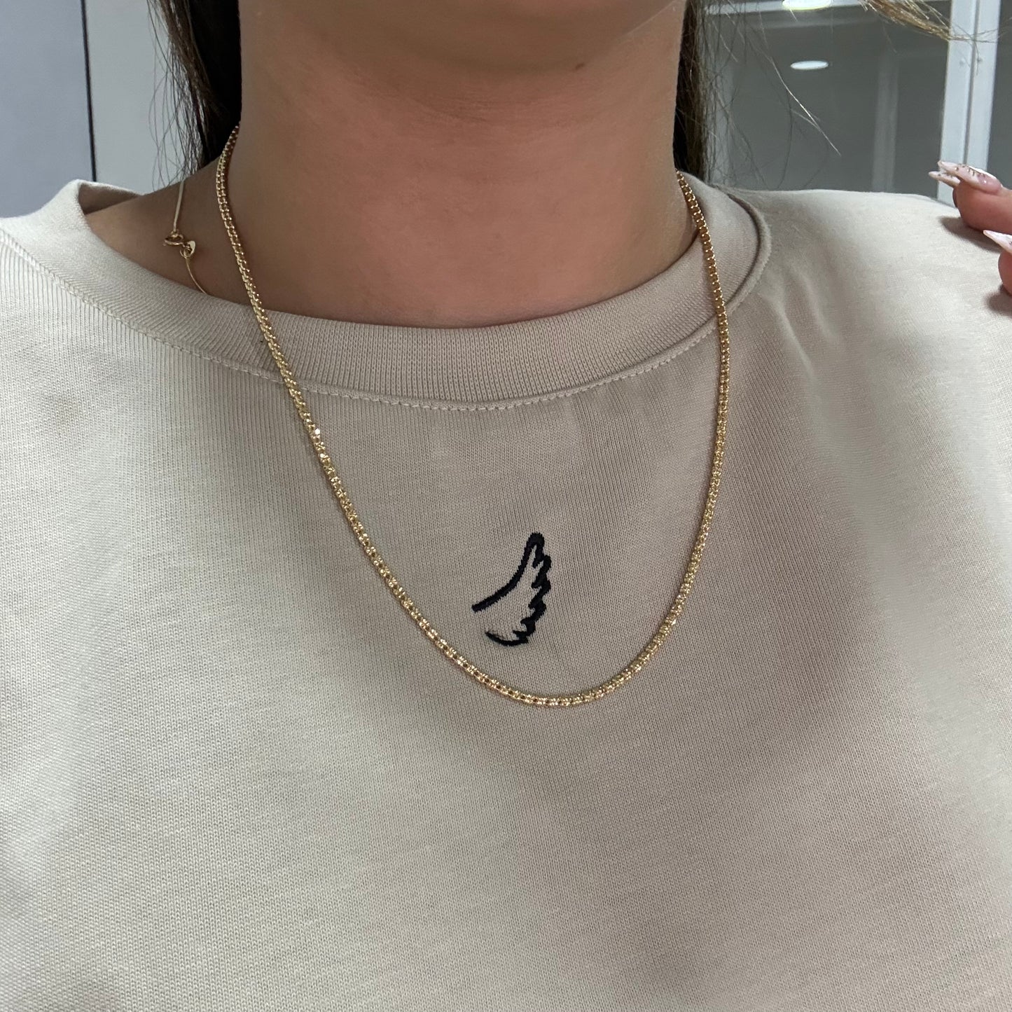 TRIPLE CHANNEL DIAMOND-CUT CHAIN 2.3MM ITALIAN YELLOW GOLD 18K - 50CM 9.76GR