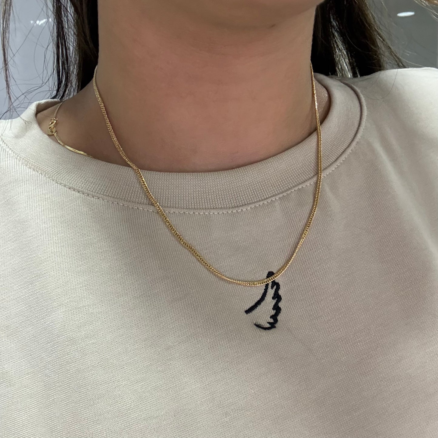 CADENA CUBANA DOBLE 2MM ORO AMARILLO ITALY 18K - 45CM 2,36GR