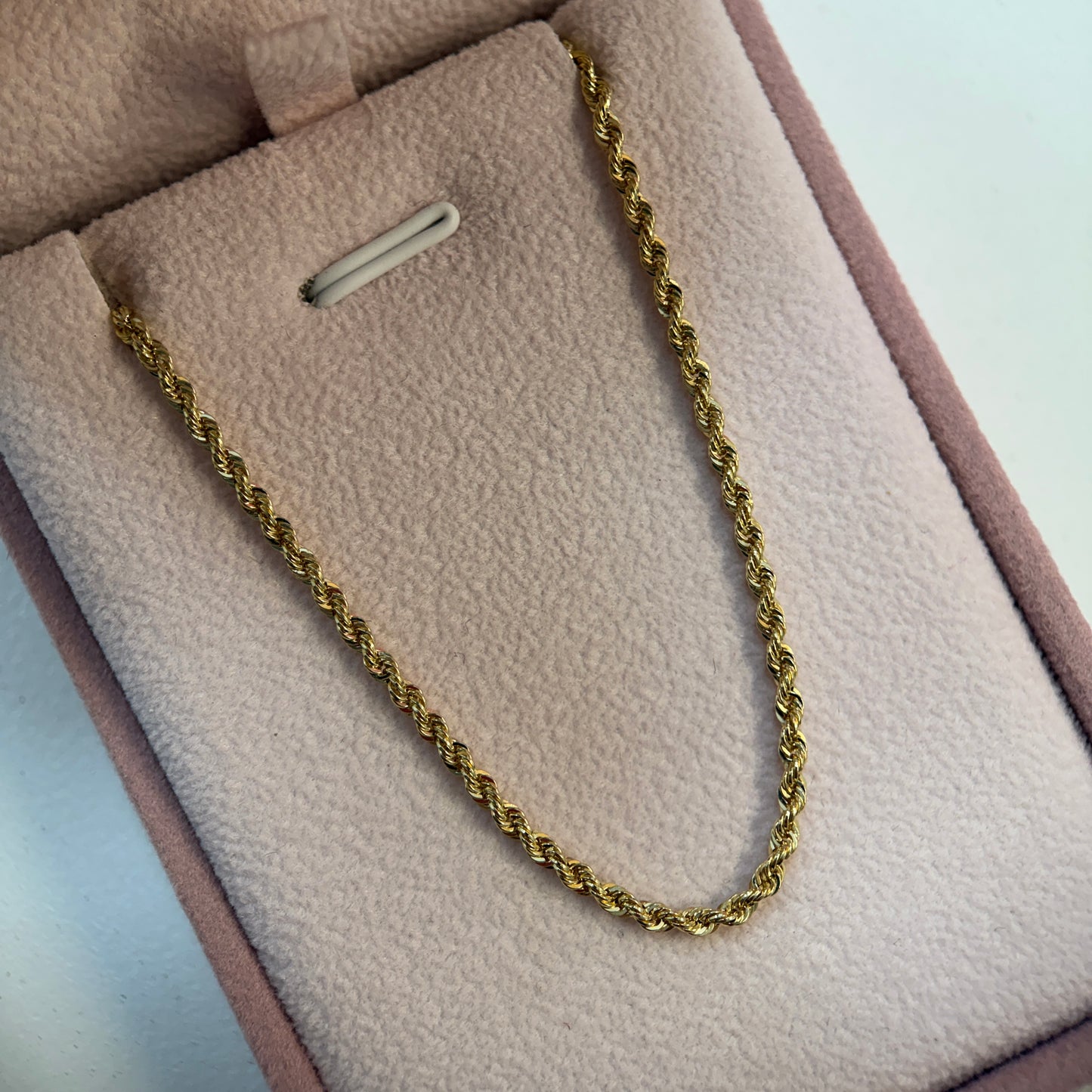 BRACELET LINK CHAIN 2.5MM YELLOW GOLD ITALY 18K 19CM - 1.86GR