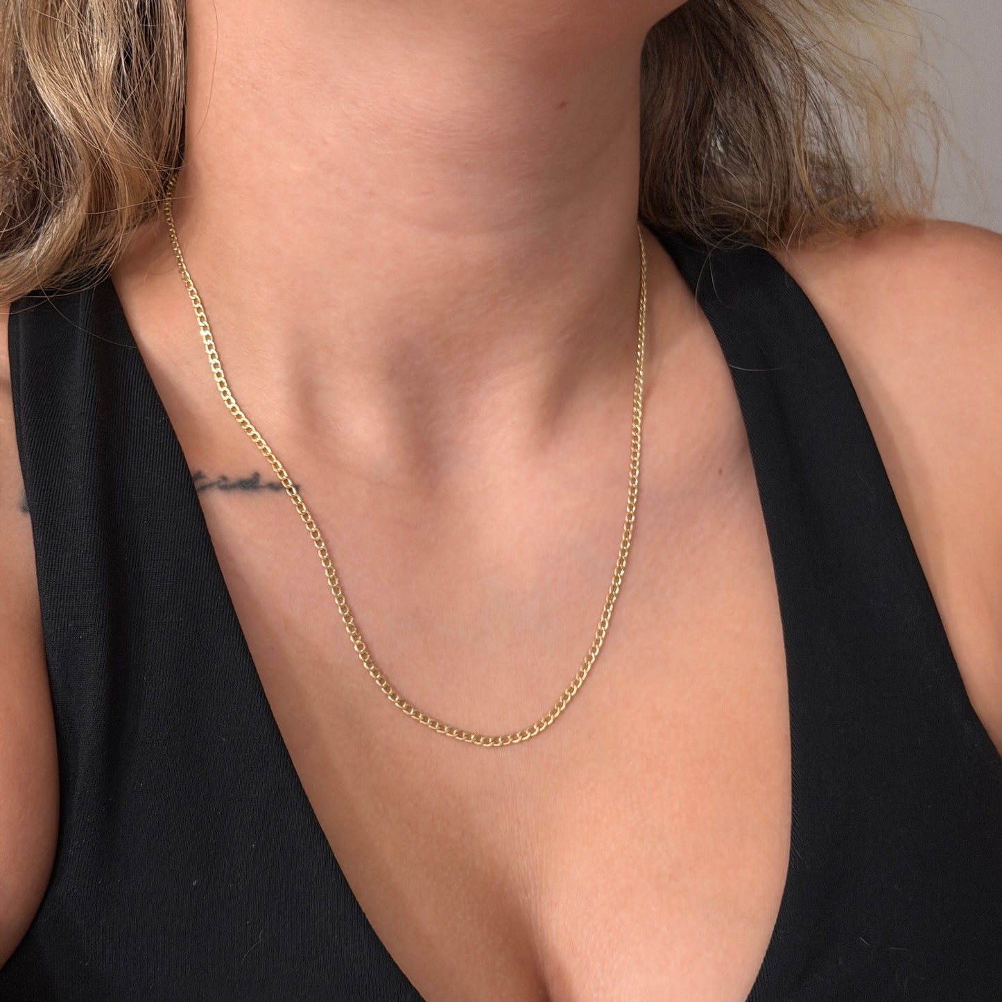 CADENA CUBANA 2.1MM ORO AMARILLO ITALY 18K 50CM - 2,28GR
