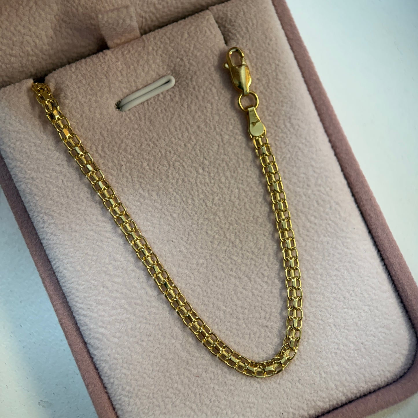 CHINESE BANGLE ONE LINE 3.2MM YELLOW GOLD ITALY 18K 19CM - 2.47GR