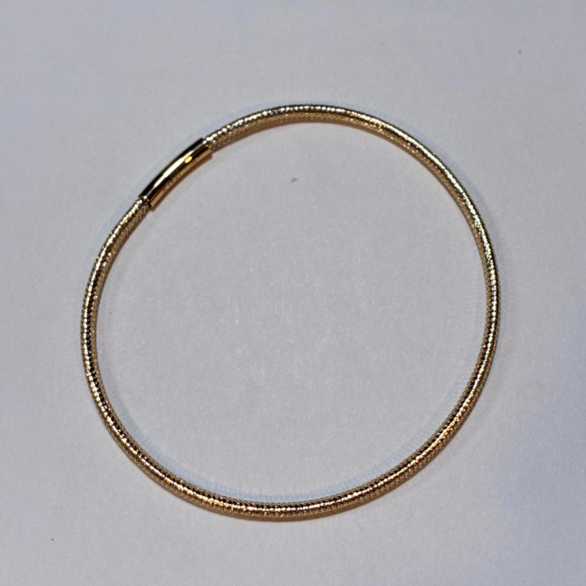 SPRING STYLE HOOP BRACELET 1.5MM ITALIAN YELLOW GOLD ESP 18K - 17CM TO 18CM 1.1GR