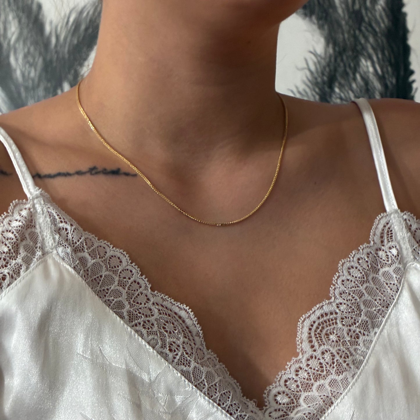 CADENA MINI FRANCO 1.2MM ORO AMARILLO ITALY 18K 45CM - 2,87GR