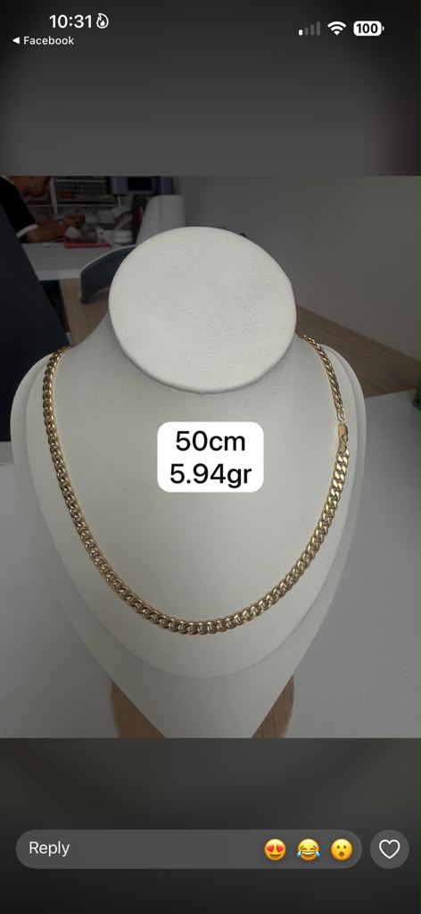 Cadena Cubana 50CM 5.94gr
