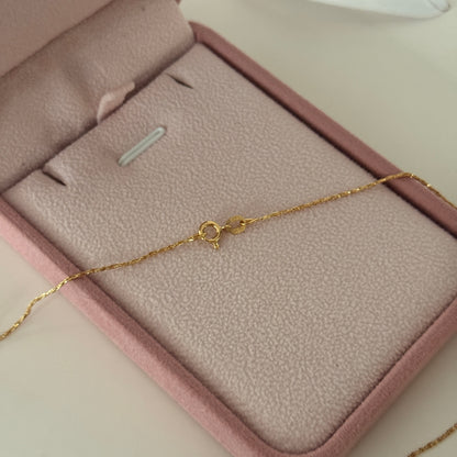 1MM TWISTED TAIL CHAIN 18K YELLOW GOLD ITALY 60CM 2.47GR