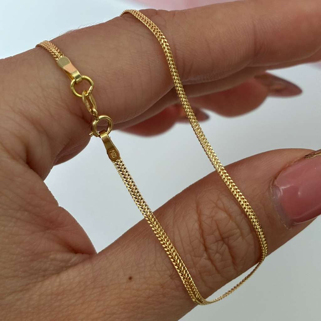 MINI SEDUSA BRACELET 1.5MM YELLOW GOLD ITALY 18K 18.5CM - 1.27GR