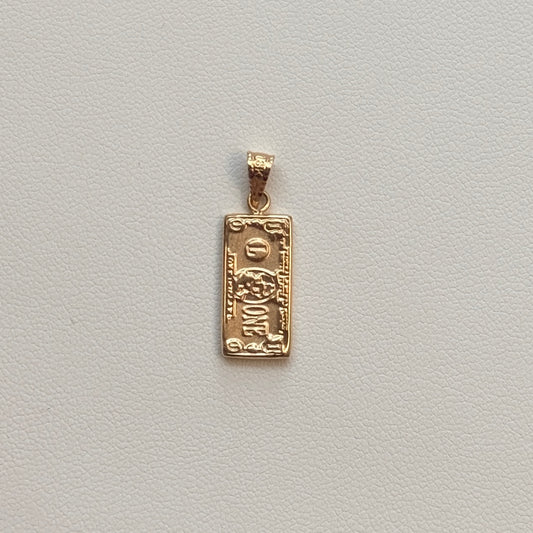 DOLLAR PENDANT 2.3CM 18K YELLOW GOLD - 0.84GR