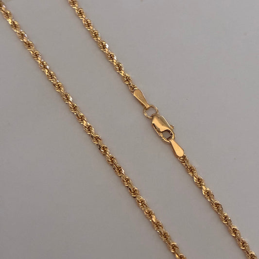 2MM YELLOW GOLD 18K ITALY BOW CHAIN ​​45CM - 3.15GR