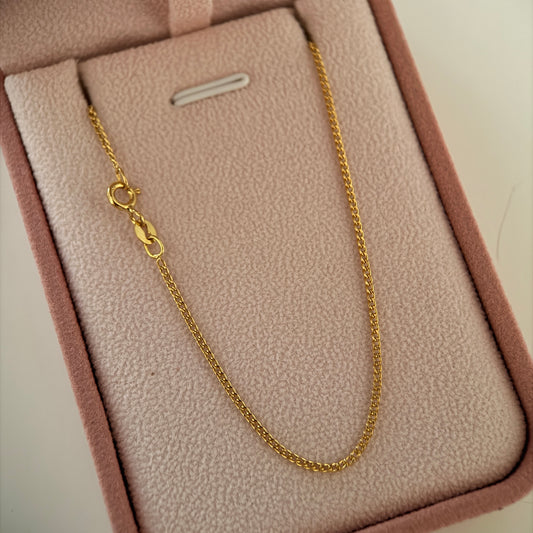 CADENA MINI CUBANA 1.2MM ORO AMARILLO ITALY 18K 60CM - 1,96GR