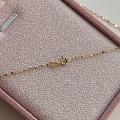 MINI SMOOTH CRISPET CHAIN IN 18K YELLOW GOLD, ITALY 45CM - 0.67GR