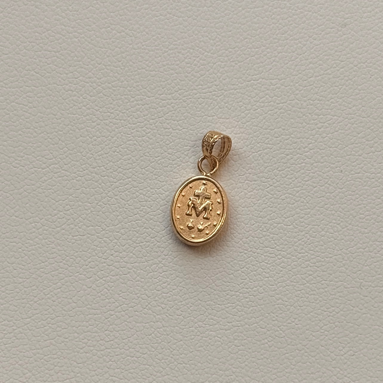 VIRGIN OF THE MIRACULOUS PENDANT 1.5CM 18K YELLOW GOLD - 0.42GR