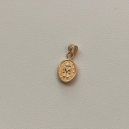 VIRGIN OF THE MIRACULOUS PENDANT 1.5CM 18K YELLOW GOLD - 0.42GR