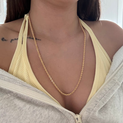 3.3MM YELLOW GOLD 18K ITALY 60CM - 8.0GR BOW CHAIN