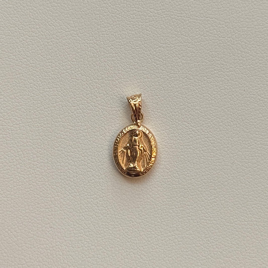 VIRGIN OF THE MIRACULOUS PENDANT 1.8CM 18K YELLOW GOLD - 0.63GR