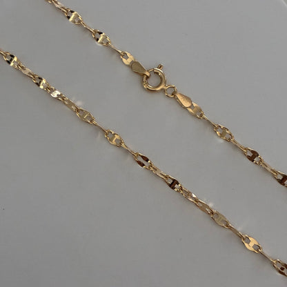 3MM YELLOW GOLD ITALY 18K LADDER CHAIN ​​- 2.91GR