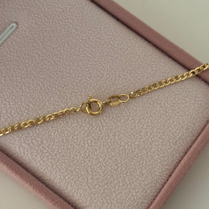 CUBAN CHAIN 2.2MM YELLOW GOLD ITALY 18K 45CM - 3.0GR