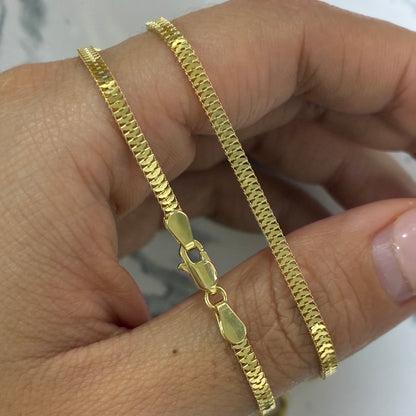 DIAMOND-CUT WHEAT CHAIN ​​2.3MM 18K ITALIAN YELLOW GOLD - 50CM 4.87GR