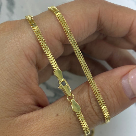 DIAMOND-CUT WHEAT CHAIN ​​2.3MM 18K ITALIAN YELLOW GOLD - 50CM 4.87GR