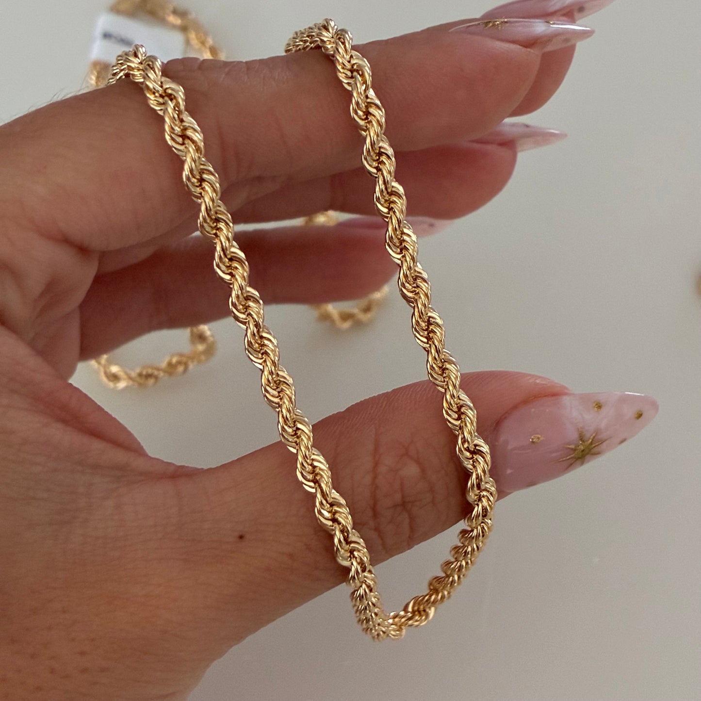 BOW CHAIN ​​4MM YELLOW GOLD ITALY 18K 60CM - 11.48GR