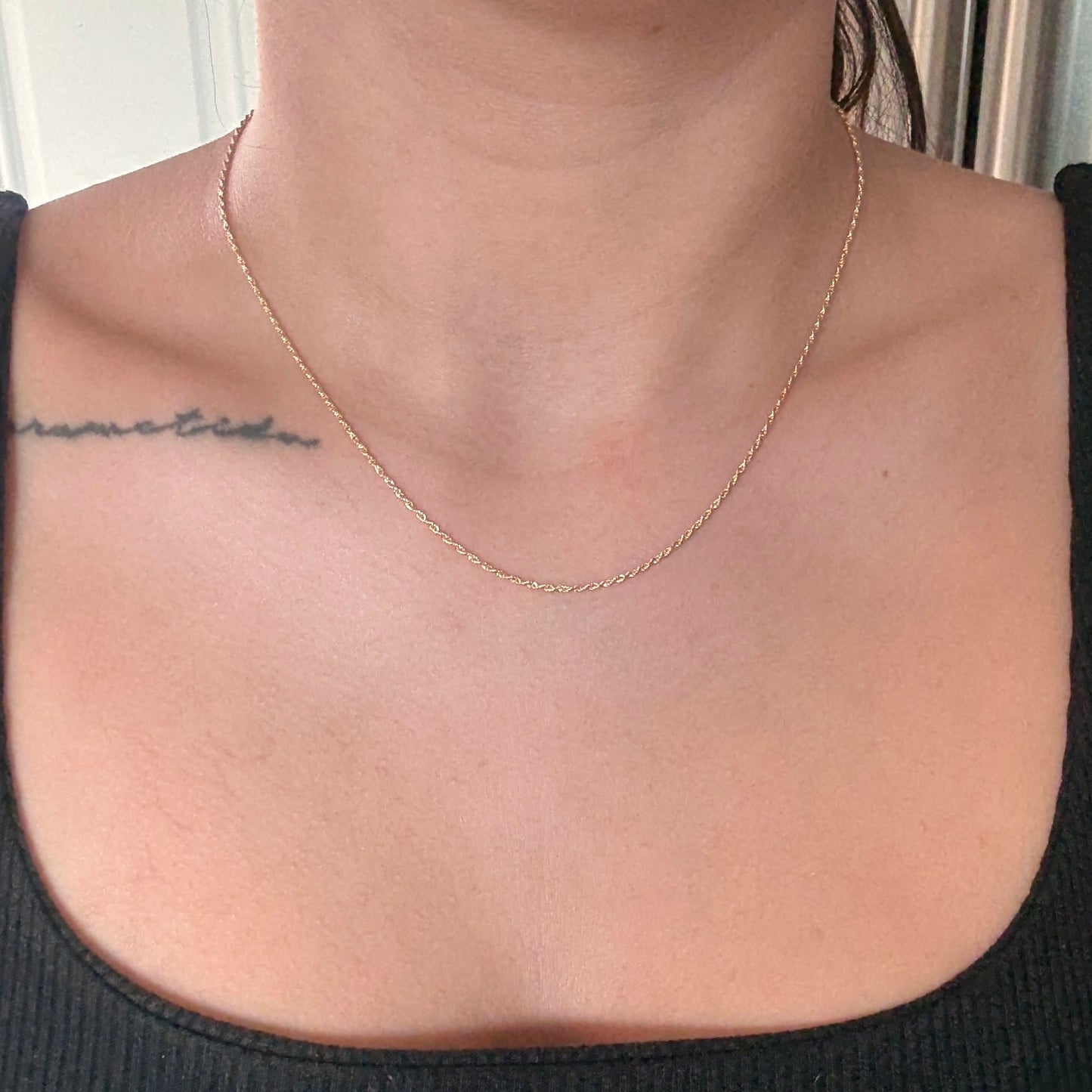 MINI TURBILLON LOOP CHAIN 1.25MM YELLOW GOLD ITALY 18K 45CM - 0.85GR