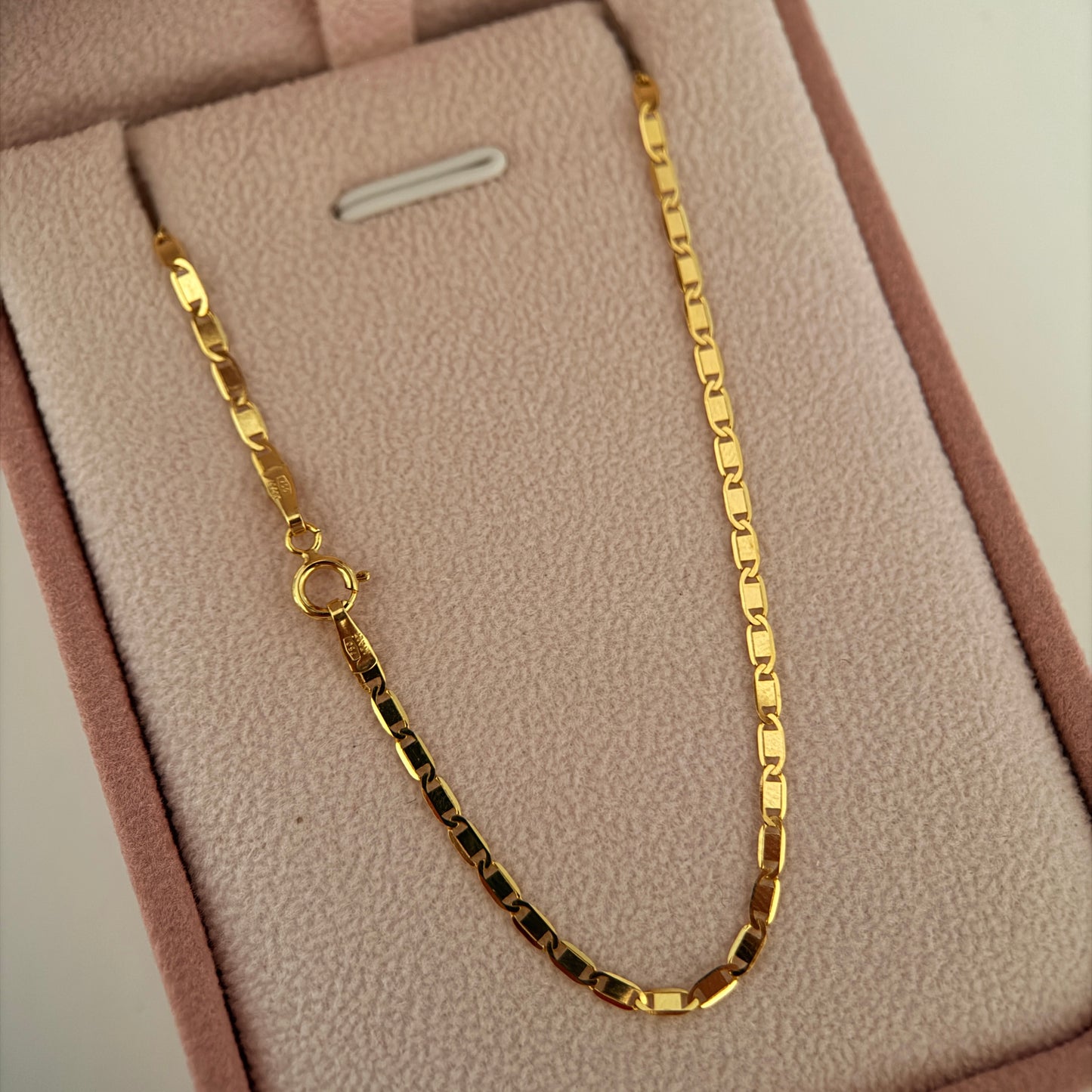 CADENA PLANA LISA 2MM ORO AMARILLO ITALY 18K 50CM - 2,9GR