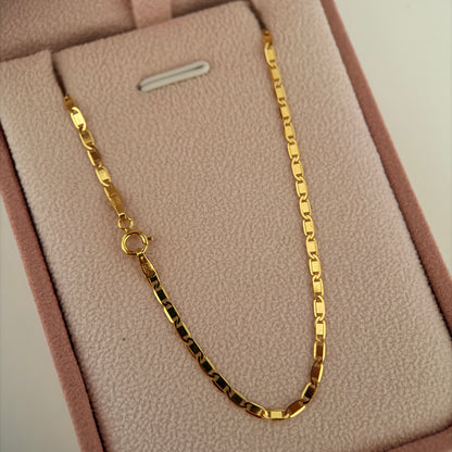 CADENA PLANA LISA 2MM ORO AMARILLO ITALY 18K 50CM - 2,9GR