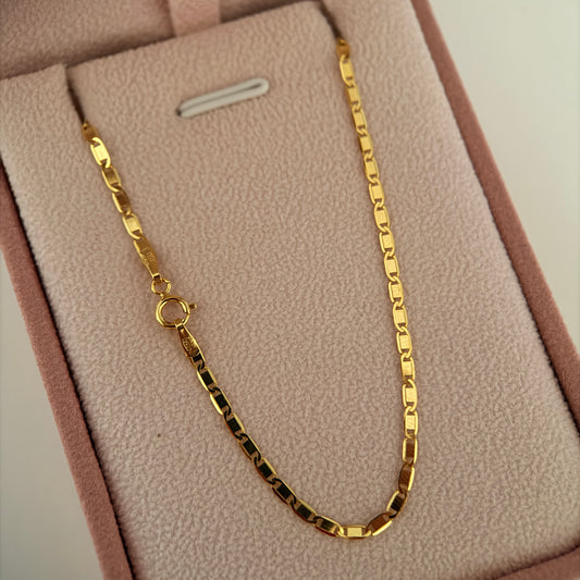 CADENA PLANA LISA 2MM ORO AMARILLO ITALY 18K 50CM - 2,9GR