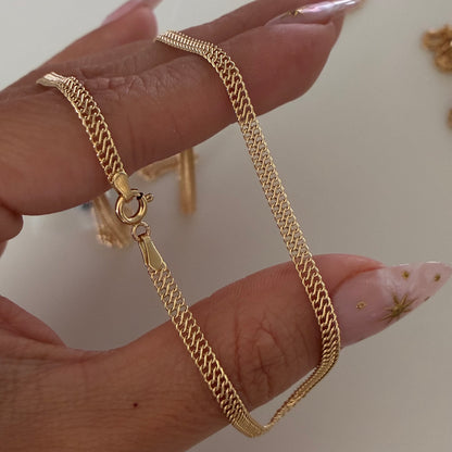 SEDUSA CHAIN ​​3MM YELLOW GOLD ITALY 18K 45CM - 2.67GR