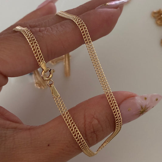 SEDUSA CHAIN ​​3MM YELLOW GOLD ITALY 18K 45CM - 2.67GR