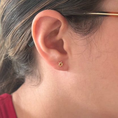 TOPOS ESTRELLA DE DAVID ORO AMARILLO 18K - 0,73GR