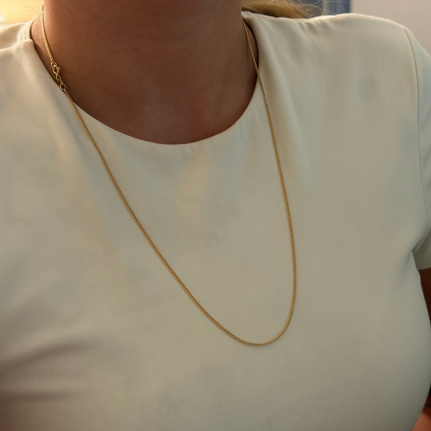 CADENA MINI CUBANA 1.2MM ORO AMARILLO ITALY 18K 60CM - 1,96GR