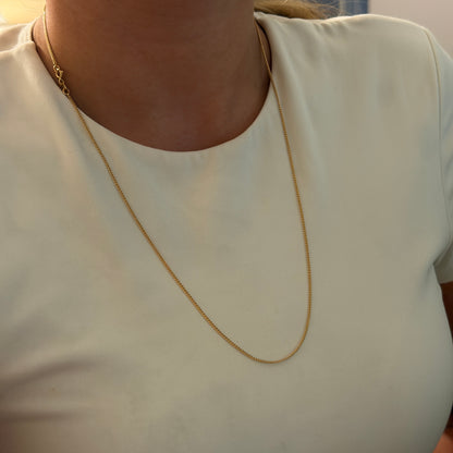 CADENA MINI CUBANA 1.2MM ORO AMARILLO ITALY 18K 60CM - 1,96GR