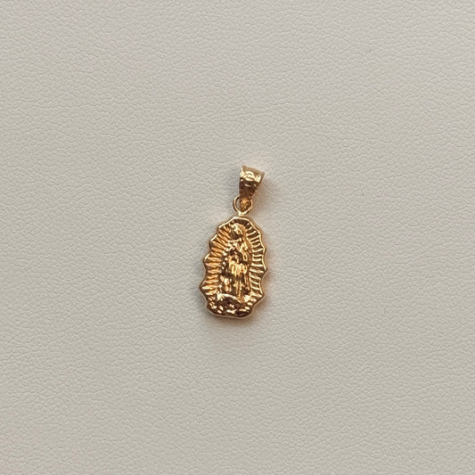 VIRGIN OF GUADALUPE SILHOUETTE PENDANT 2CM 18K YELLOW GOLD - 0.74GR