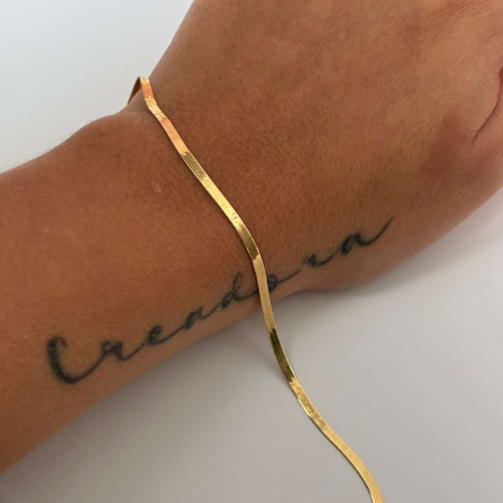 PULSERA EGIPCIA 2.5MM ORO AMARILLO ITALY 18K 19CM - 2,03GR