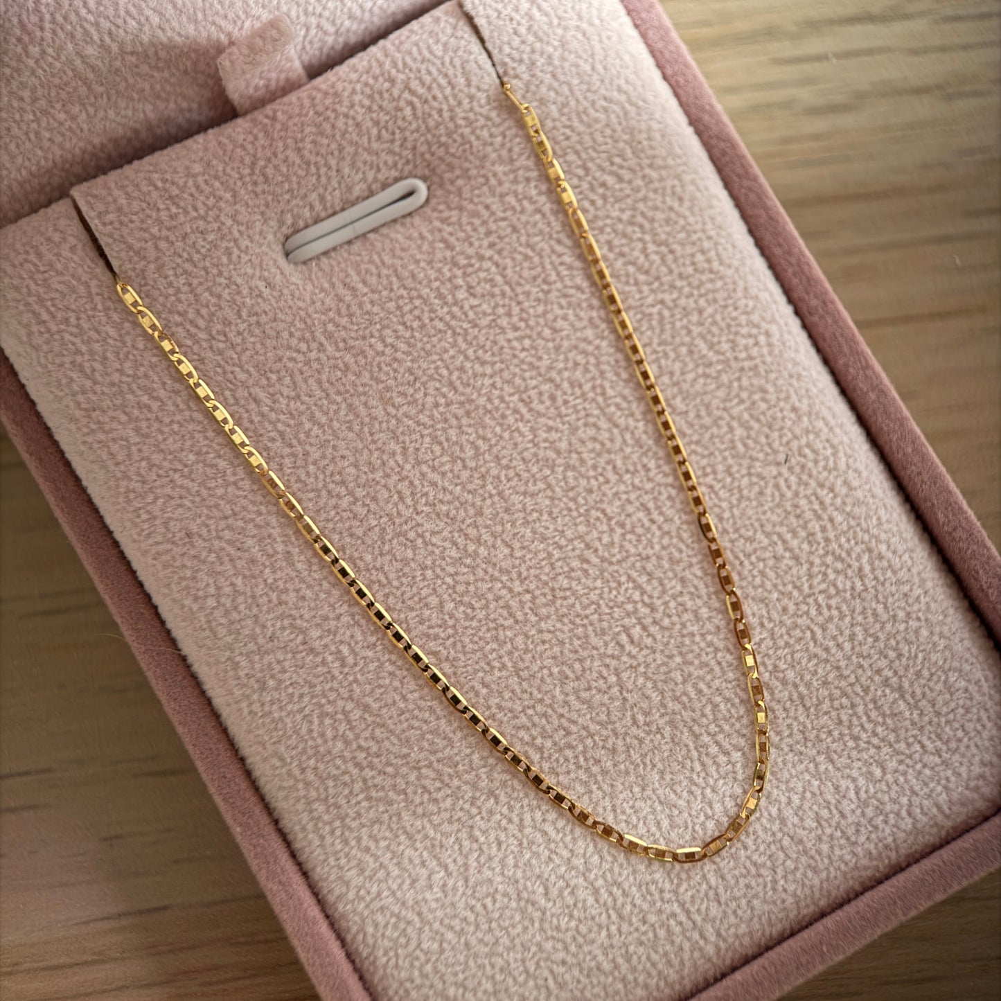 FLAT SMOOTH CHAIN 1.2MM YELLOW GOLD ITALY 18K 45CM - 1.49GR