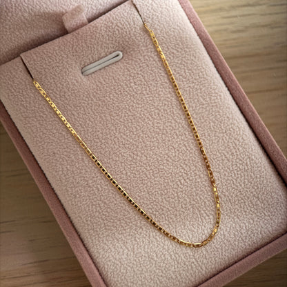 FLAT SMOOTH CHAIN 1.2MM YELLOW GOLD ITALY 18K 45CM - 1.49GR