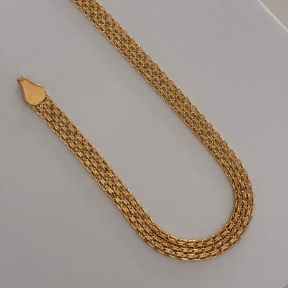 CHINESE TWO-ROAD BRACELET 5MM YELLOW GOLD ITALY 18K 20.5CM -3.44GR