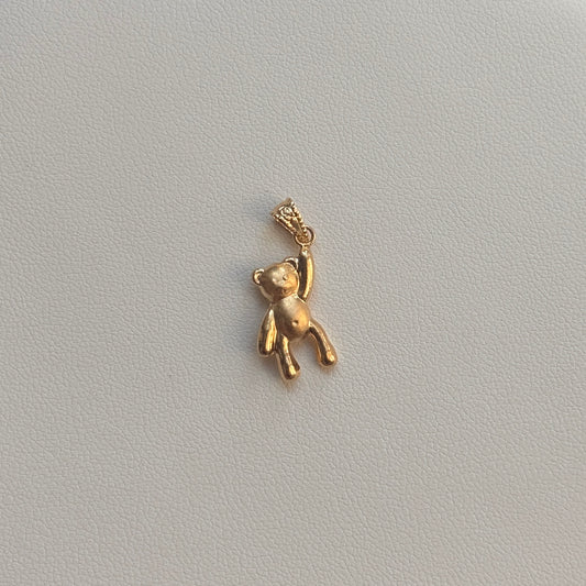 SMOOTH FREEHAND BEAR PENDANT 2.3CM 18K YELLOW GOLD - 0.64GR